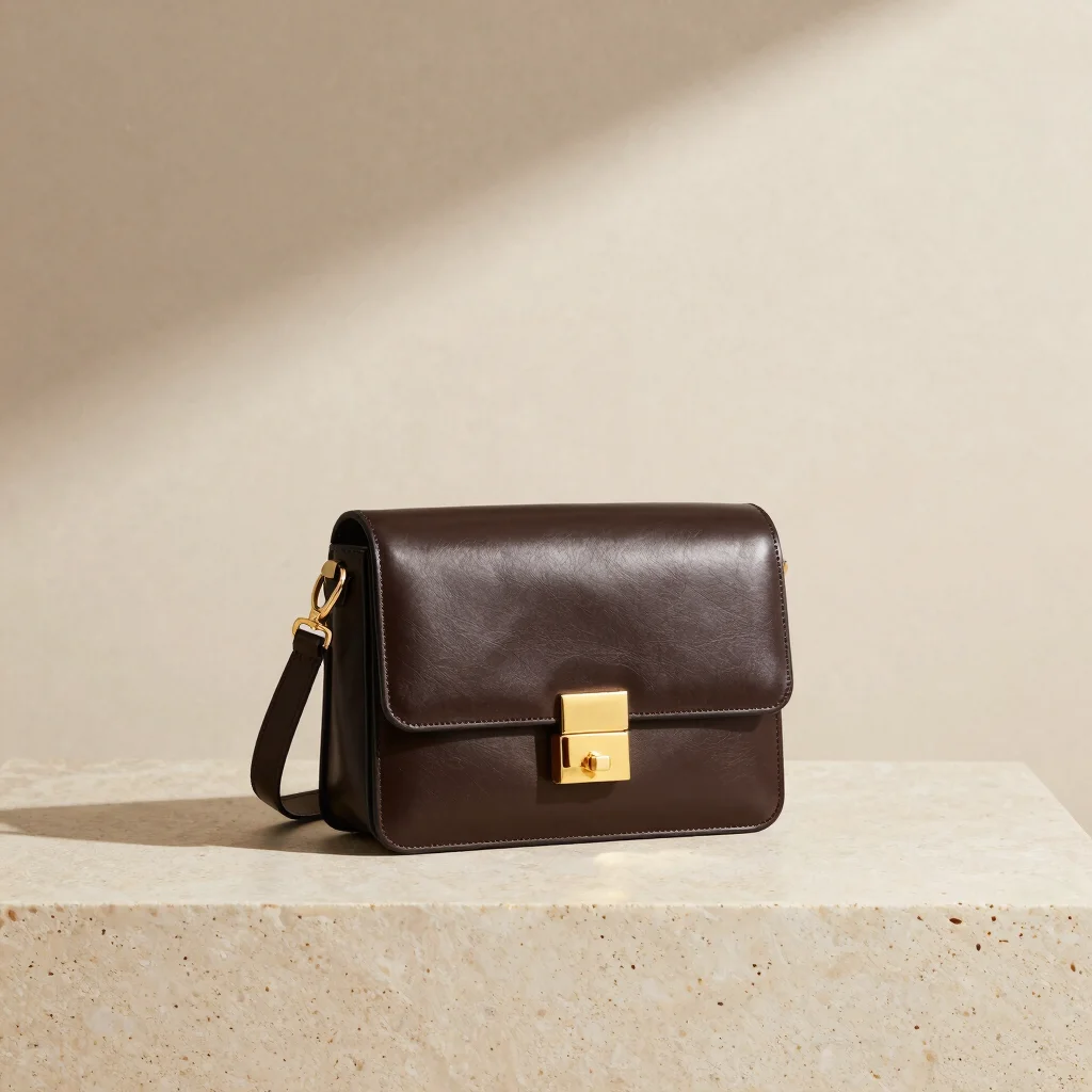 Structured Espresso Crossbody